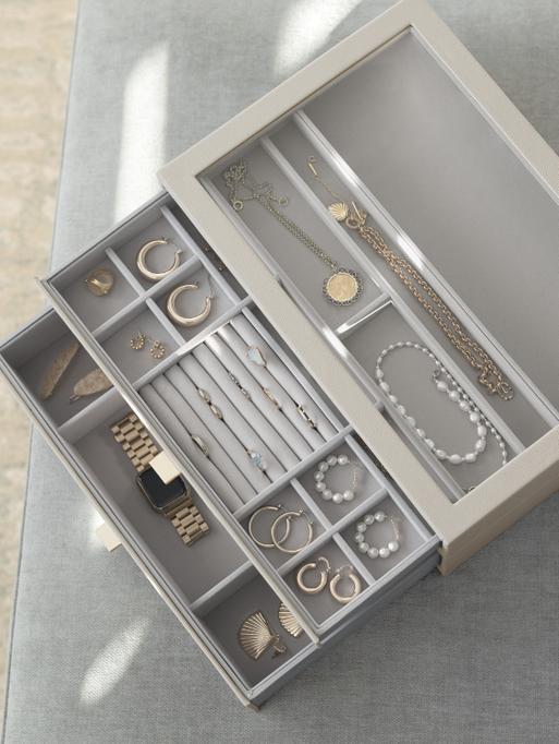 Oatmeal Supersize Display Jewellery Box Set of 2