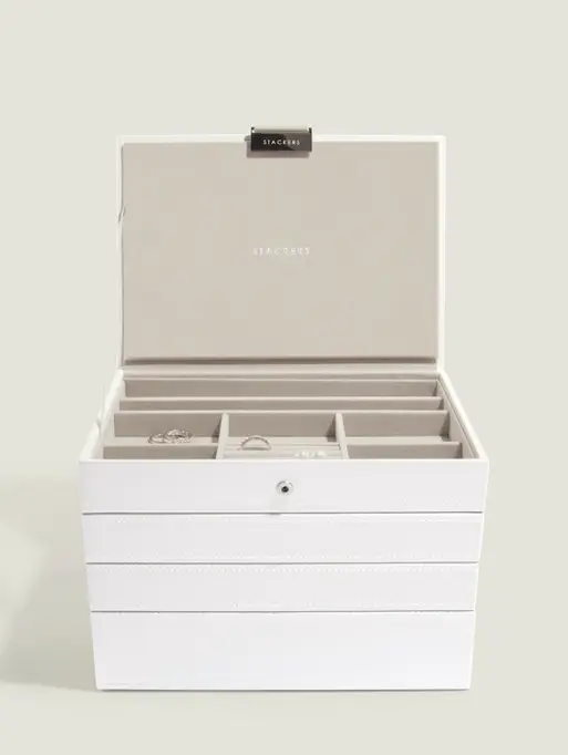 White Classic Jewellery Box Set of 4