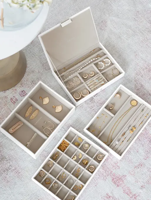 White Classic Jewellery Box Set of 4