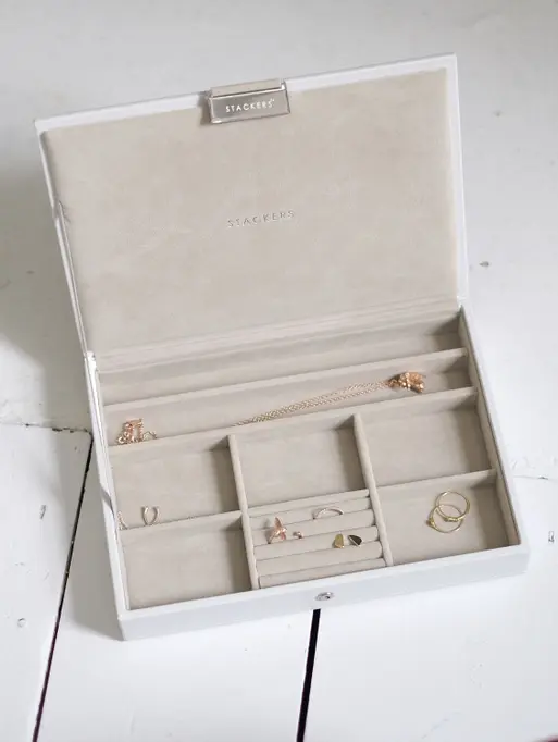 White Classic Jewellery Box Lid