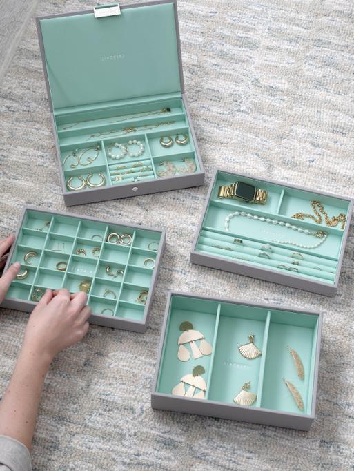 Grey Mint Classic Jewellery Box Set of 4