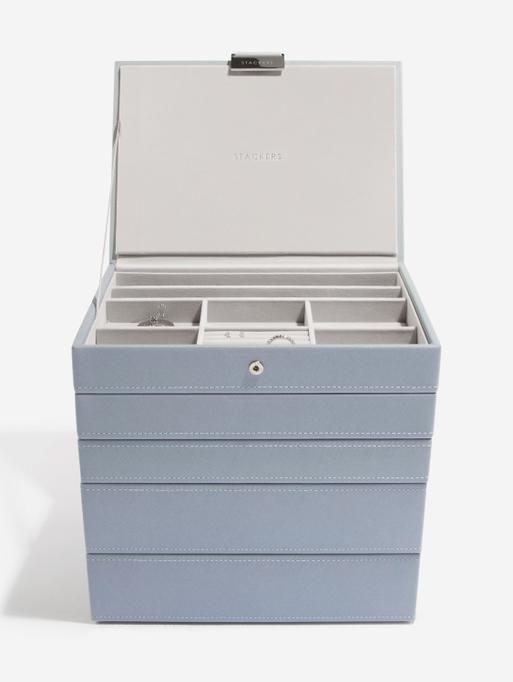Dusky Blue Classic Jewellery Box Set of 5