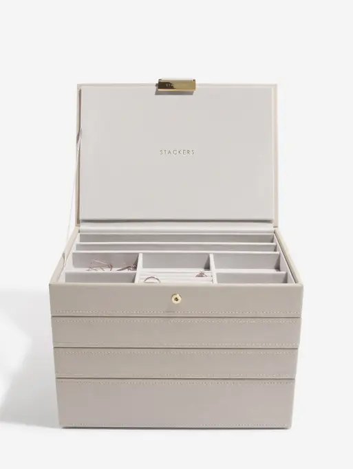 Szkatułka na biżuterię Stackers poczwórna classic taupe