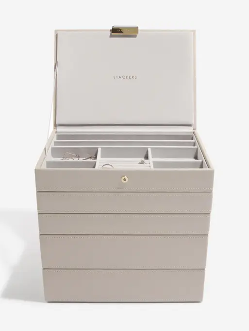 Szkatułka na biżuterię Stackers pięcioelementowa classic taupe