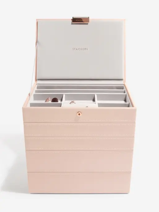 Blush Pink Classic Jewellery Box Set of 5