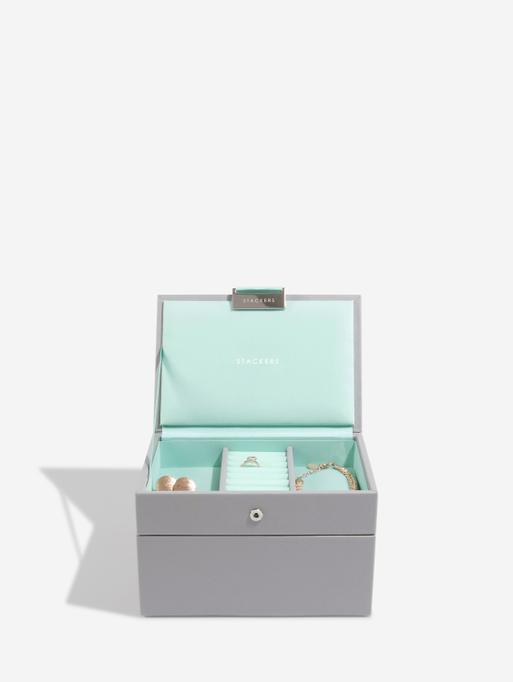 Grey Mint Mini Jewellery Box Set of 2