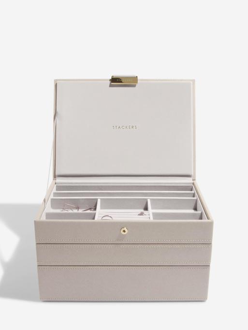 Taupe Classic Jewellery Box Set of 3