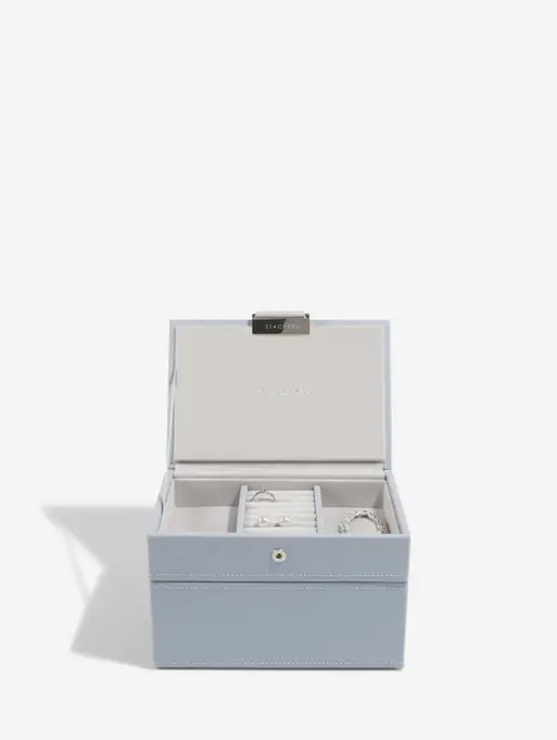 Dusky Blue Mini Jewellery Box Set of 2