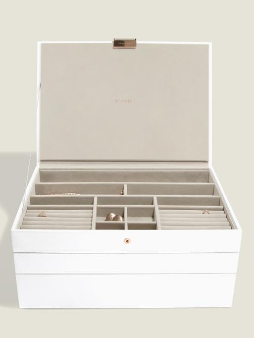 White & Rose Gold Supersize Jewellery Box