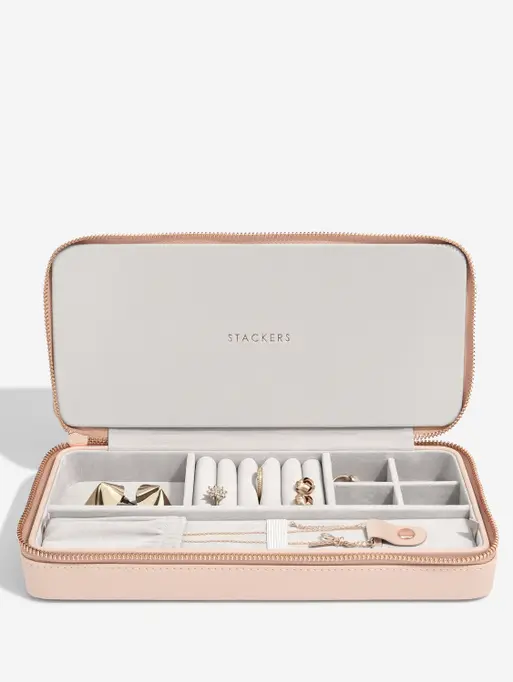 Blush Sleek Necklace Zipped Jewellery Box