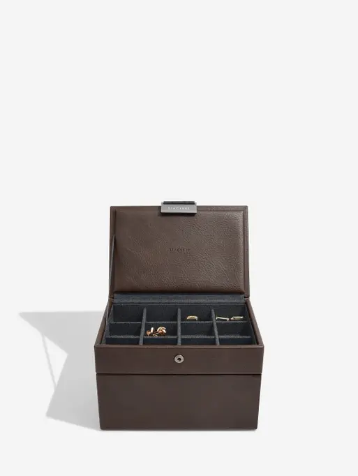 Brown Mini Watch & Cufflink Box