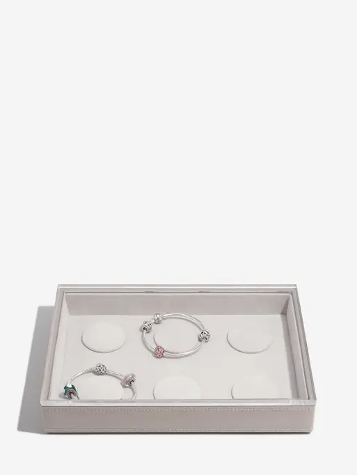 Szkatułka na bransoletki charms Stackers classic taupe z pokrywką