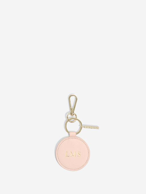 Personalised Blush Round Keyring