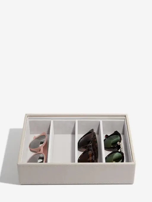 Pudełko na okulary Stackers Classic 4 komorowe taupe