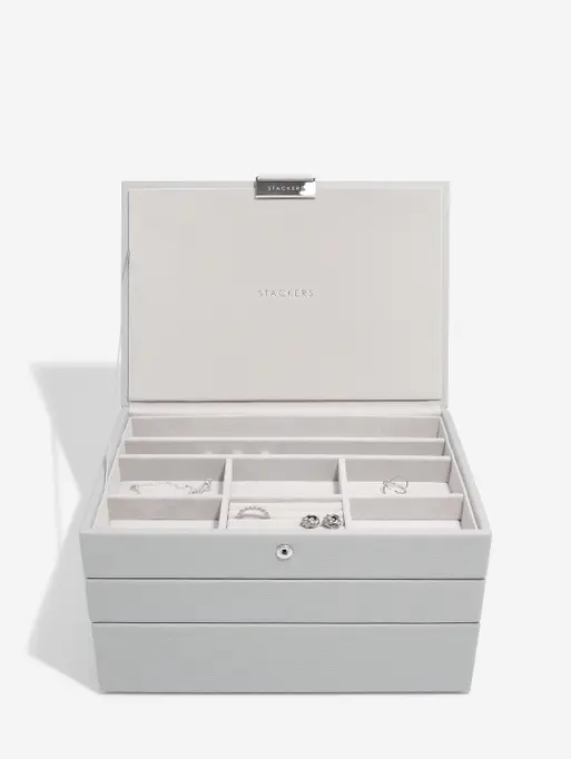 Pebble Grey Classic Jewellery Box