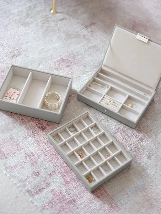 Pebble Grey Classic Jewellery Box