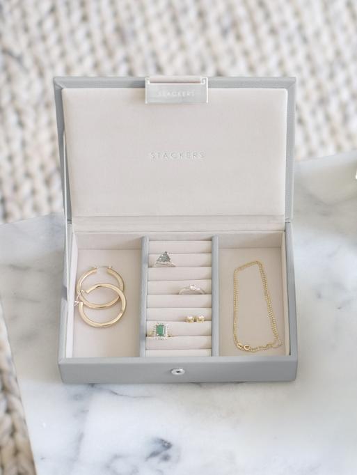 Pebble Grey Mini Jewellery Box Lid