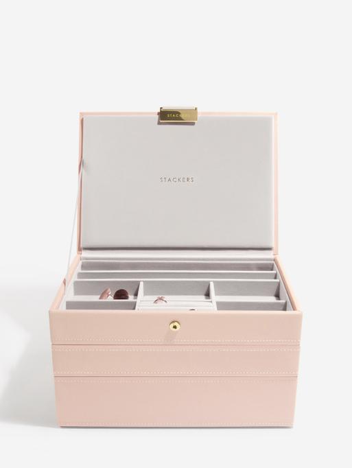 Blush & Champagne Gold Classic Jewellery Box Set of 3