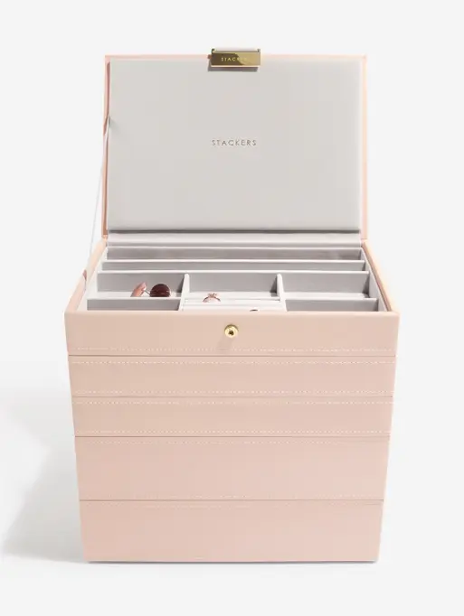 Blush & Champagne Gold Classic Jewellery Box Set of 5