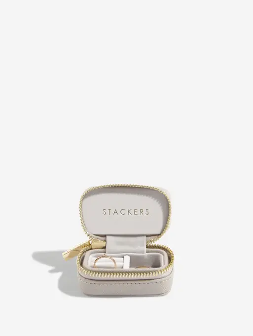 Taupe Petite Zipped Jewellery Box