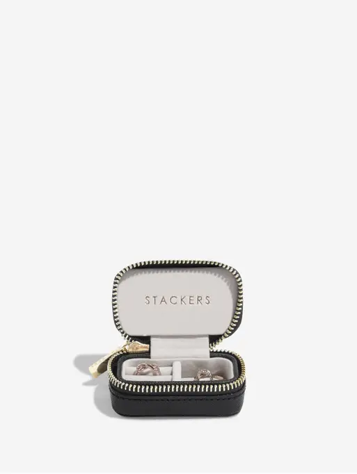 Black Petite Zipped Jewellery Box