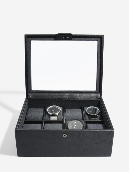 Black 8 Piece Watch Box
