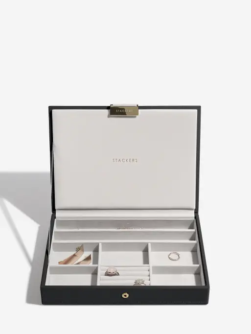 Black Classic Jewellery Box Lid