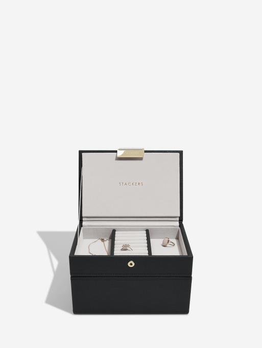Black Mini Jewellery Box Set of 2