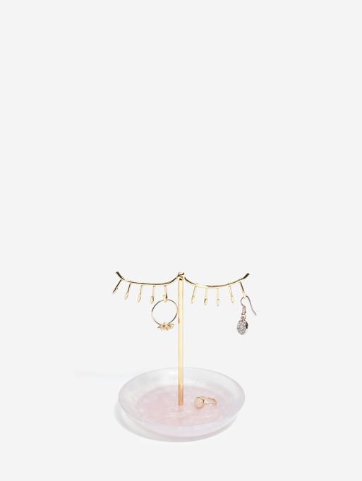 Rose Quartz 10-Hook Eyelash Jewellery Stand