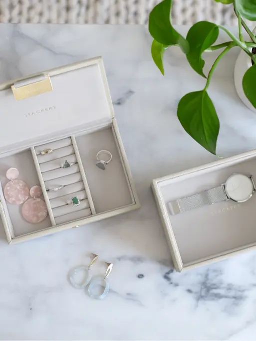Oatmeal Mini Jewellery Box Set of 2