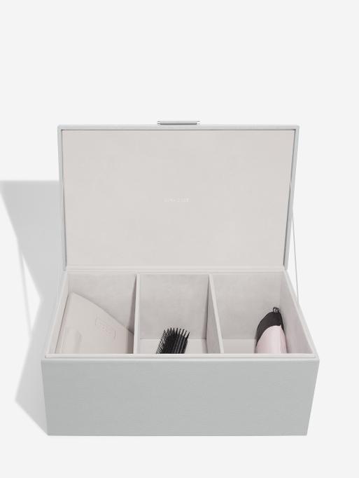 Pebble Grey & Chrome Medium Storage Box