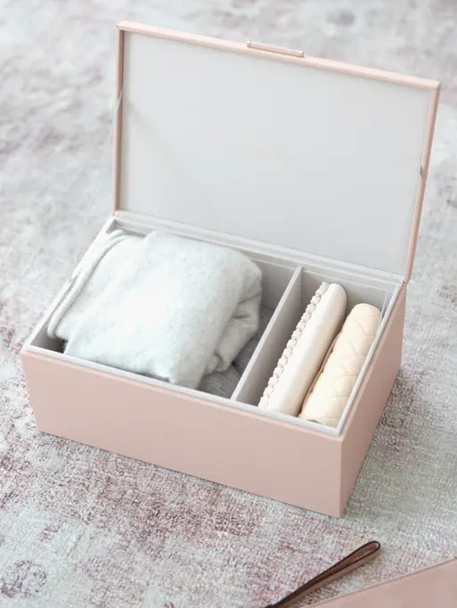 Blush Pink & Gold Medium Storage Box