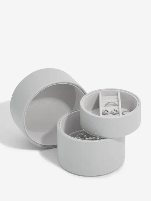 Pudełko na biżuterię Stackers Pebble Pod kamienna szarość podwójne