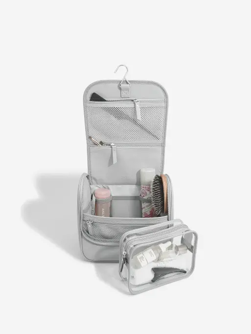 Pebble Grey Hanging Washbag