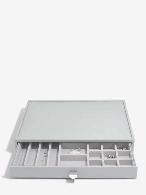 Pebble Grey Supersize All In One Jewellery Drawer Layer