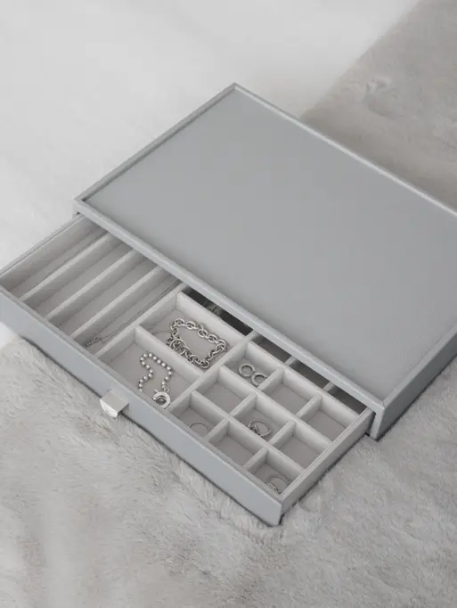 Pebble Grey Supersize All In One Jewellery Drawer Layer