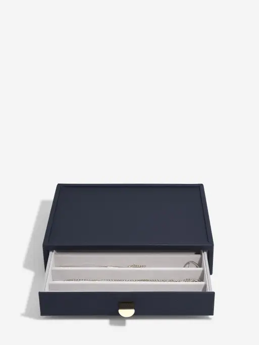 Navy Pebble Classic Necklace Drawer Layer