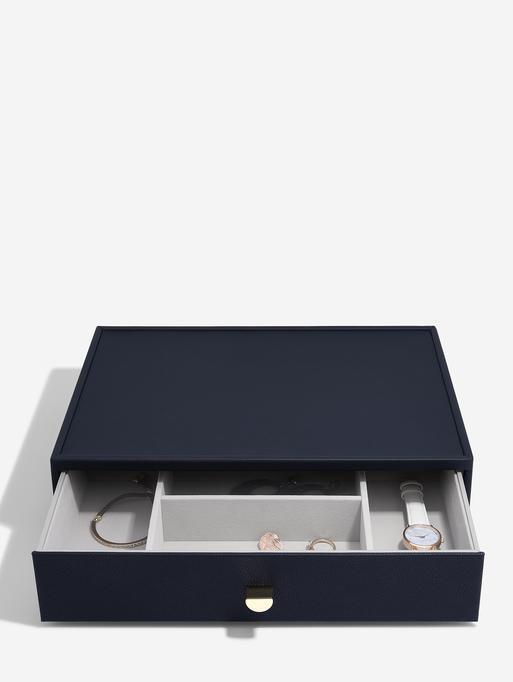 Navy Pebble Supersize Accessory Drawer Layer