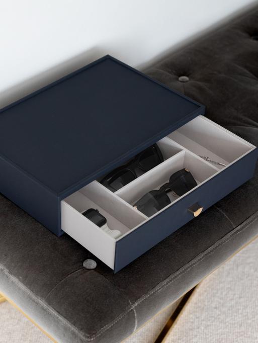 Navy Pebble Supersize Accessory Drawer Layer