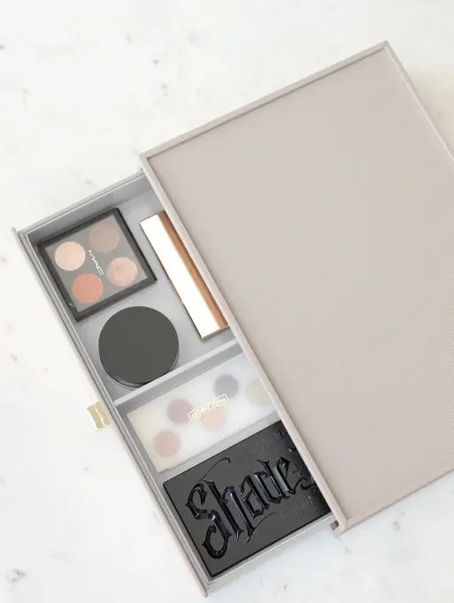 Organizer na kosmetyki Stackers supersize taupe z szufladą z podziałką