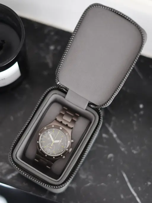 Slate Grey Small Zipped Watch Box