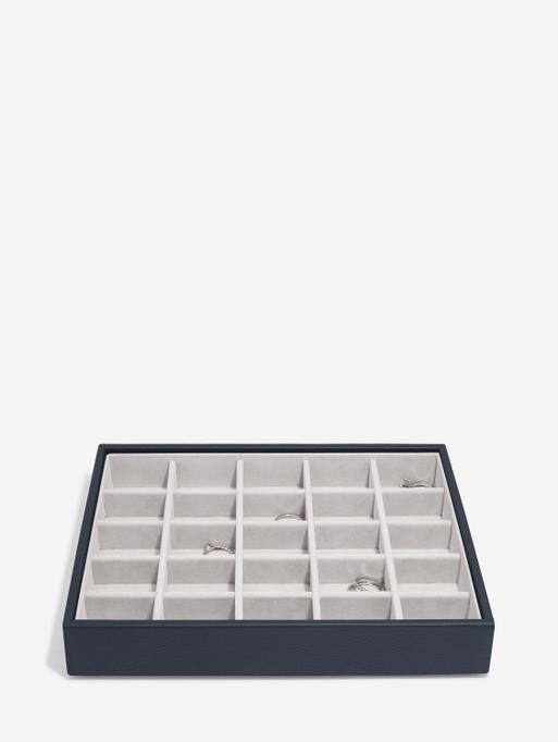Szkatułka na biżuterię Stackers Pebble 25 komorowa classic granatowa