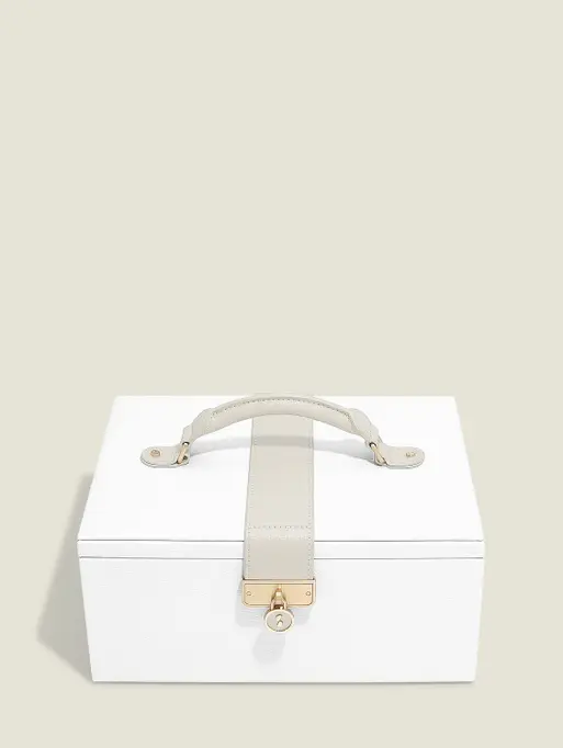 Pebble White Luxury Classic Jewellery Box