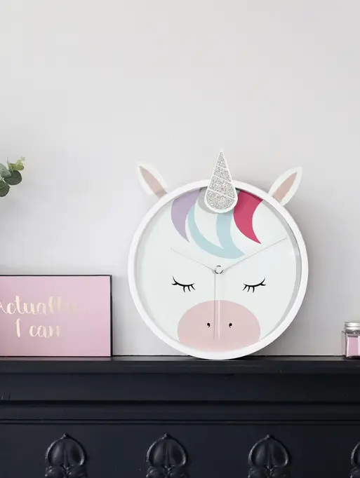 LITTLE STACKERS LOLA UNICORN WALL CLOCK