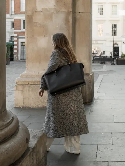 Black Large Work Tote Bag