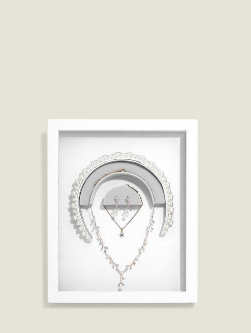 White Jewellery Glass Display Frame