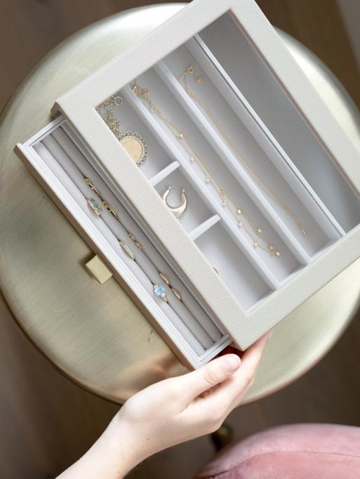 Oatmeal Classic Jewellery Box Display Drawer