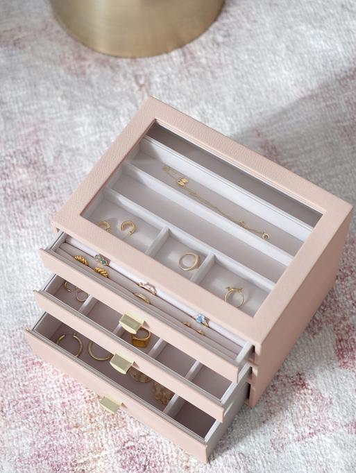 Blush Classic Jewellery Box (with drawers)