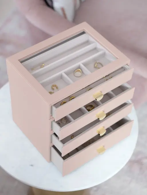 Blush Classic Jewellery Box  - Set of 4 (with drawers)