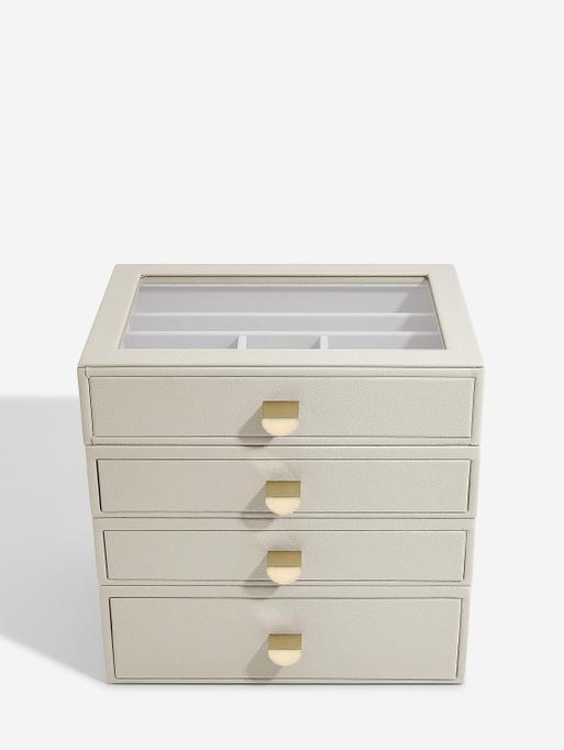Oatmeal Classic Jewellery Box  - Set of 4 (with drawers)